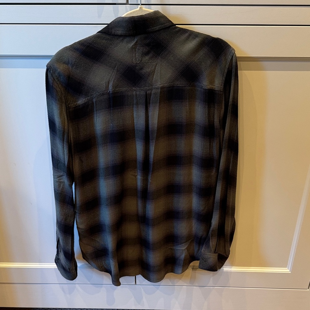 Rails Olive Green and Dark Gray Checkered Shirt - Picture 2 of 4